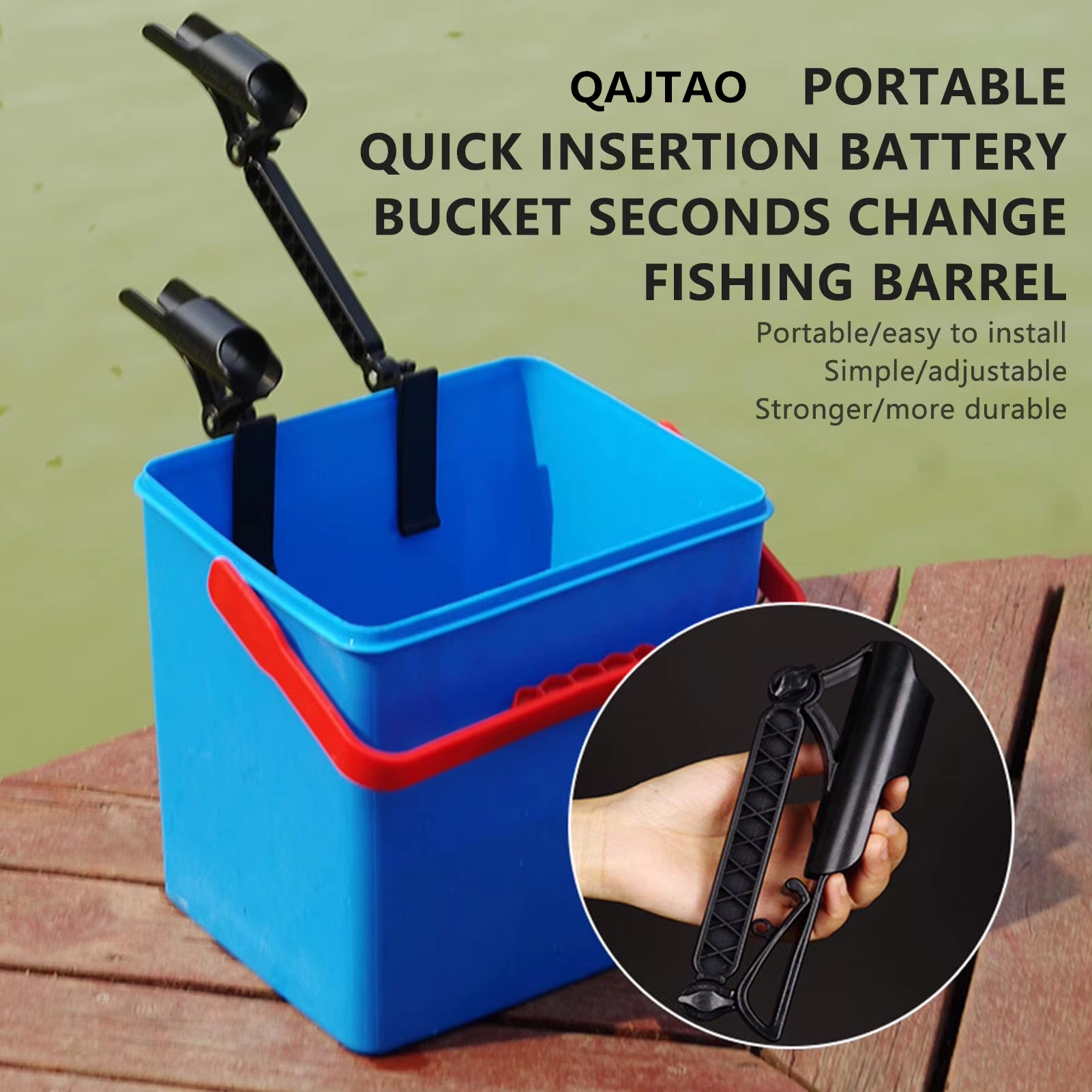 Fishing Rod Rack - QAJTAO Rak pancing 10-25cm, ember es,
