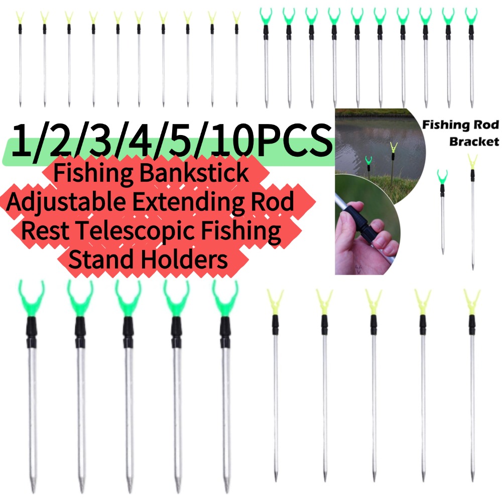Fishing Rod Casting - 1/5/10pcs*50/80cm Penyangga Joran Pancing Teleskopik yang